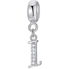 925 Sterling Silber Initial Charm Anhänger für Damen, Buchstabe A-Z