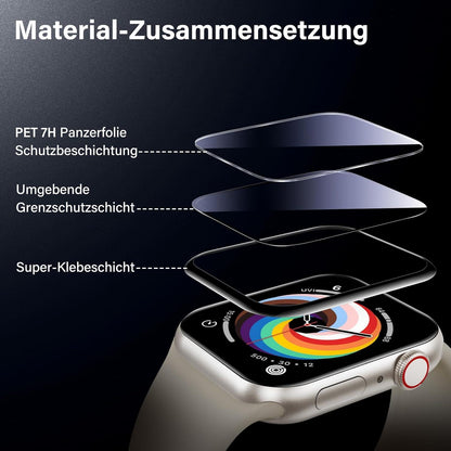 2x Panzerfolie Apple Watch SE 6 5 4 44mm 7H Displayschutz