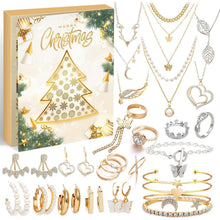 Schmuck Adventskalender 2024 für Frauen Mädchen Goldene 24