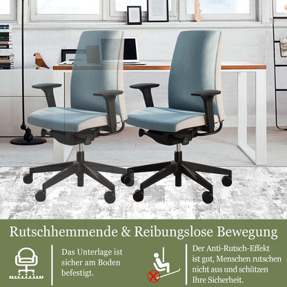 Graue WTHYGB Bürostuhl Unterlage 90x150cm für Hartböden