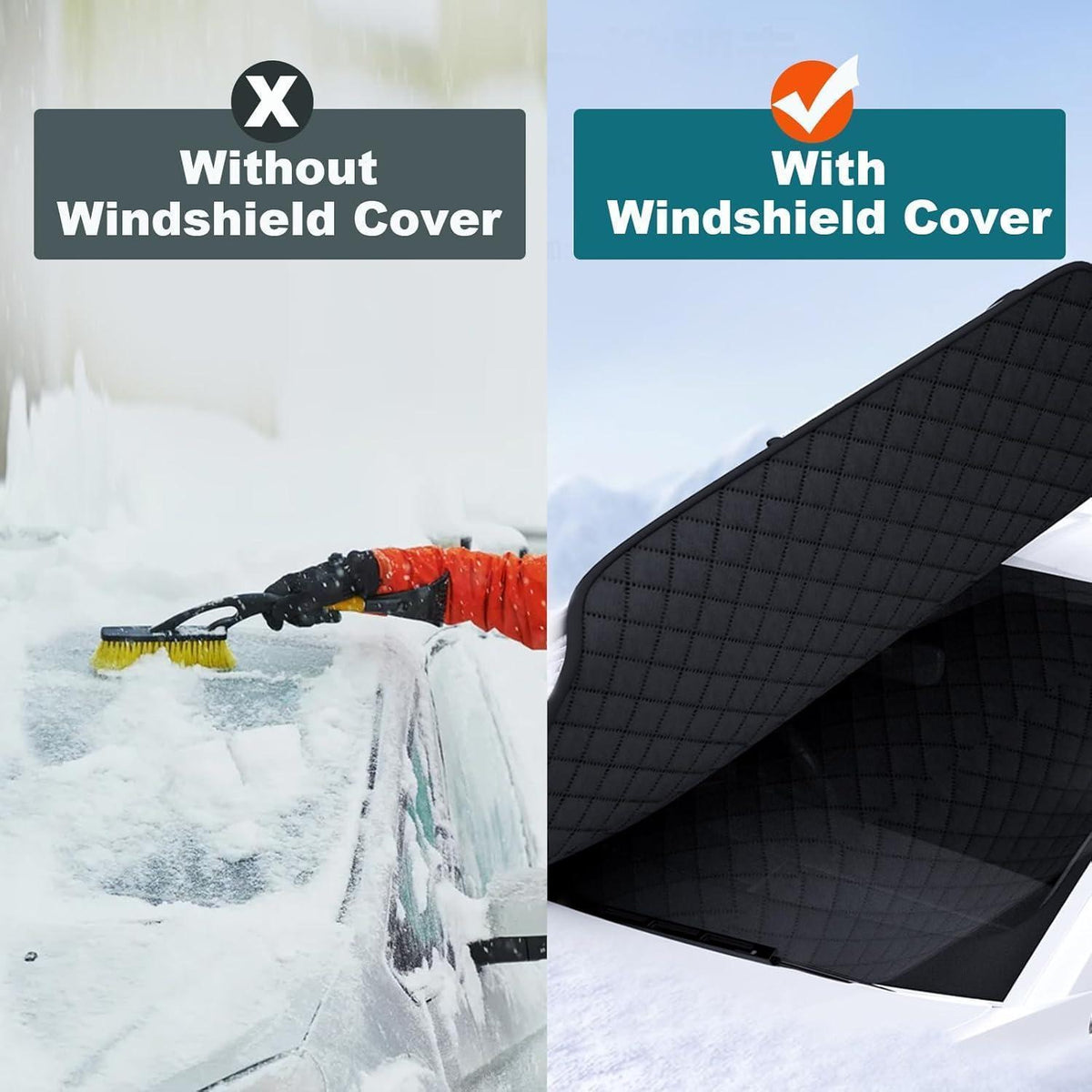 Windschutzscheibenabdeckung Winter Auto mit Spiegelabdeckung