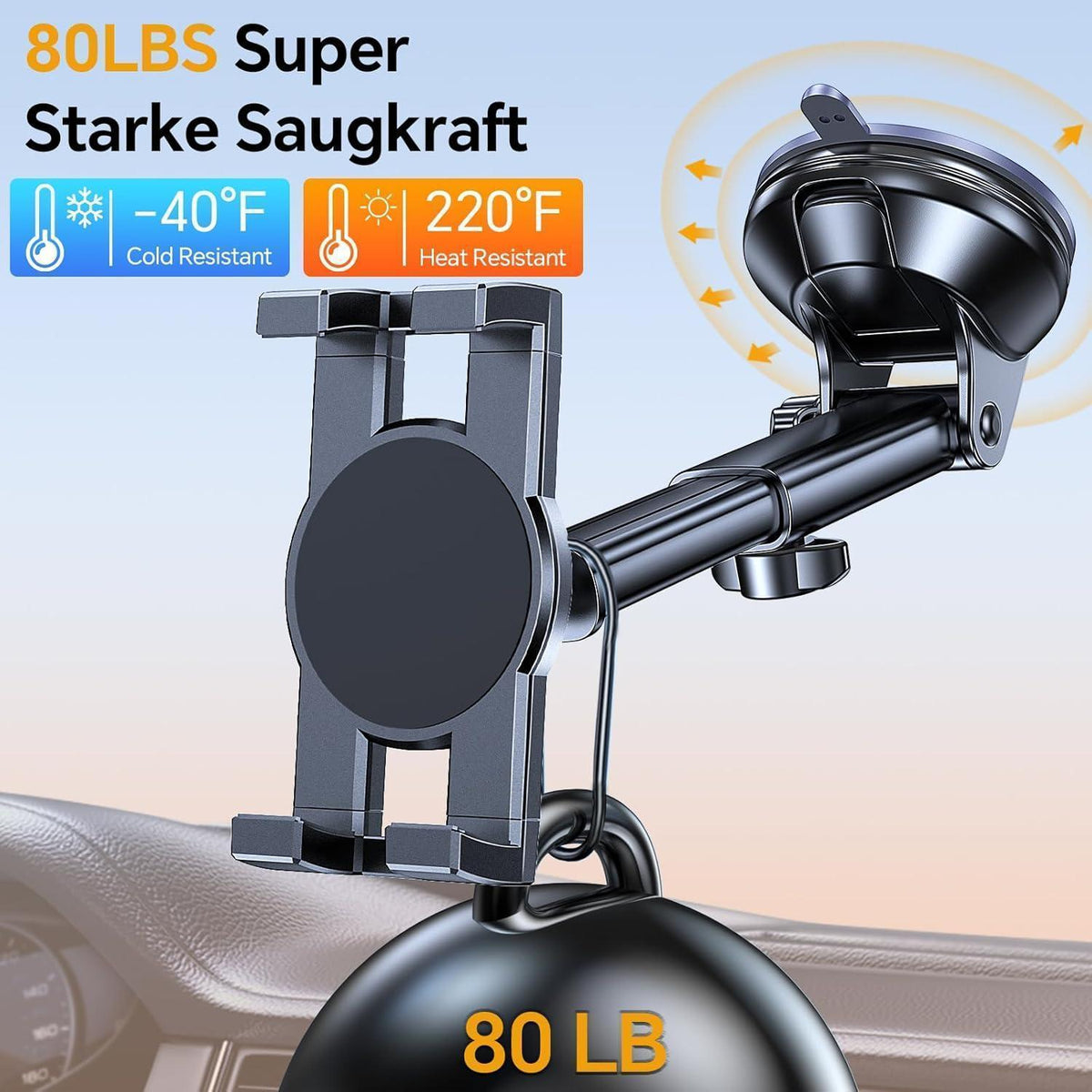 Tablet Autohalterung 360° drehbar für iPad & Samsung