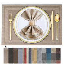 Abwaschbare Platzsets 8er Set – Beige Vinyl Tischsets