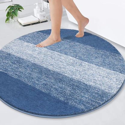 Weiche Rutschfeste Badematte 120cm Blau Maschinenwaschbar