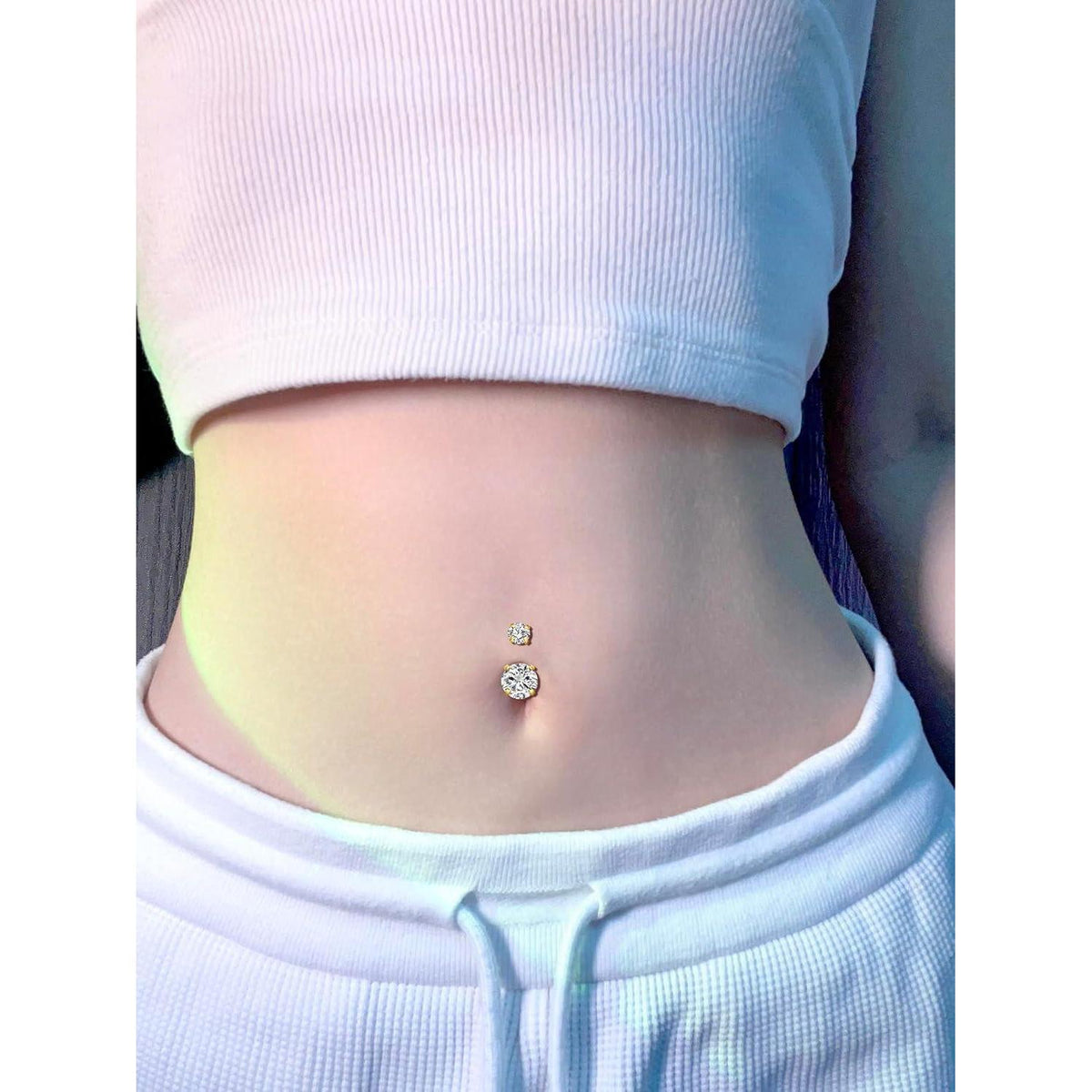 Bauchnabelpiercing Schmetterling Gold/Silber Chirurgenstahl 6-14mm