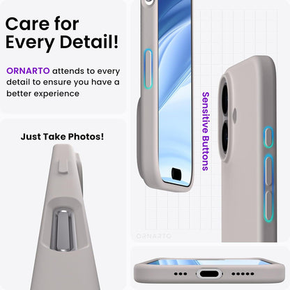 iPhone 16 Hülle Silikon 6,1 Zoll flüssiges Silikon stoßfeste Schutzhülle Case