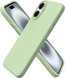 iPhone 16 Hülle Silikon Flüssig Leicht Grün Schutzhülle 6,1 Zoll
