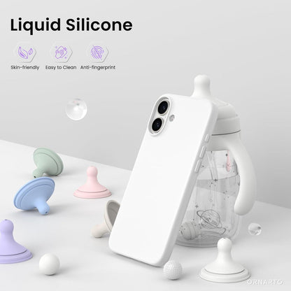 iPhone 16 Plus Hülle Silikon dünne Schutzhülle flüssiges Silikon
