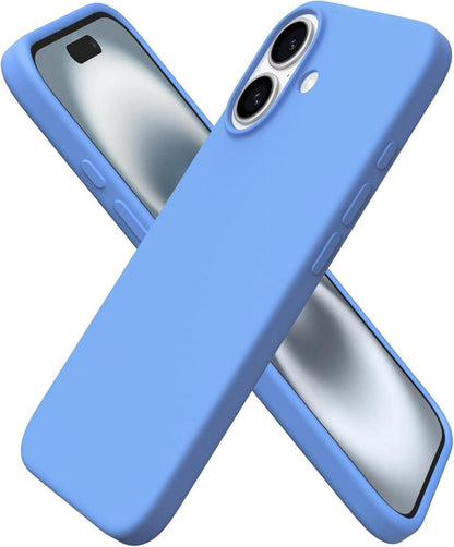 iPhone 16 Flüssig Silikon Hülle Schutzhülle Case 6,1 Zoll Blau