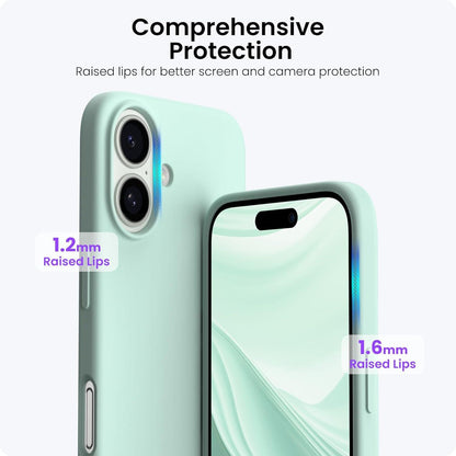 ORNARTO iPhone 16 Hülle Silikon 6,1 Zoll - Kratzfest & stoßfest - Minzgrün