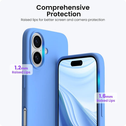 ORNARTO iPhone 16 Plus Hülle Silikon in Himmel Blau