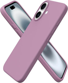iPhone 16 Silikon Hülle flüssiges Silikon Lila Flieder