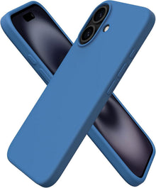 iPhone 16 Silikonhülle 6,1 Zoll flüssiges Silikon Blau
