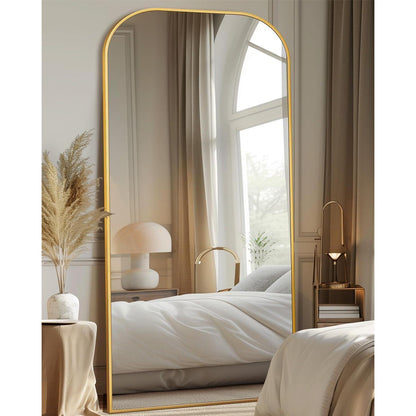 Gewölbter Ganzkörperspiegel 180x81cm – Freistehend & Verstellbar