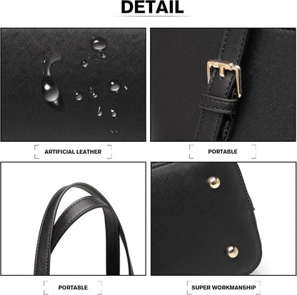 Miss Lulu Damen Handtasche 4tlg Set Henkeltaschen Umhängetasche