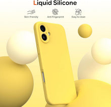 iPhone 16 Silikon Hülle Kameraschutz Schutzfolie Gelb