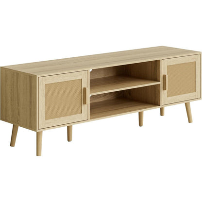 TV Schrank Weiß 137x38x48 cm Lowboard für 55 Zoll Fernseher