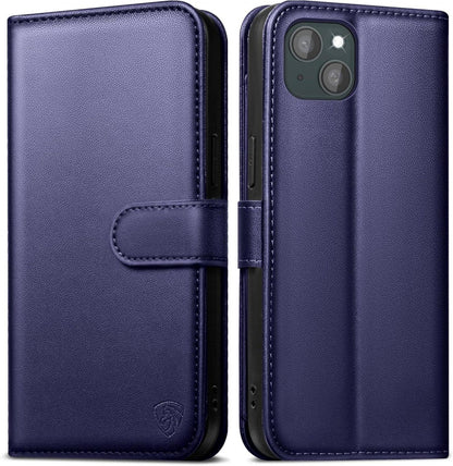 iPhone 15 Klapphülle mit RFID Schutz und Standfunktion