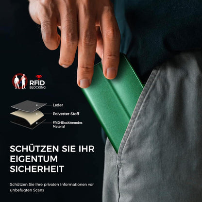 EASDNB Samsung Galaxy S24 Ultra Handyhülle Wallet Leder KieferGrün