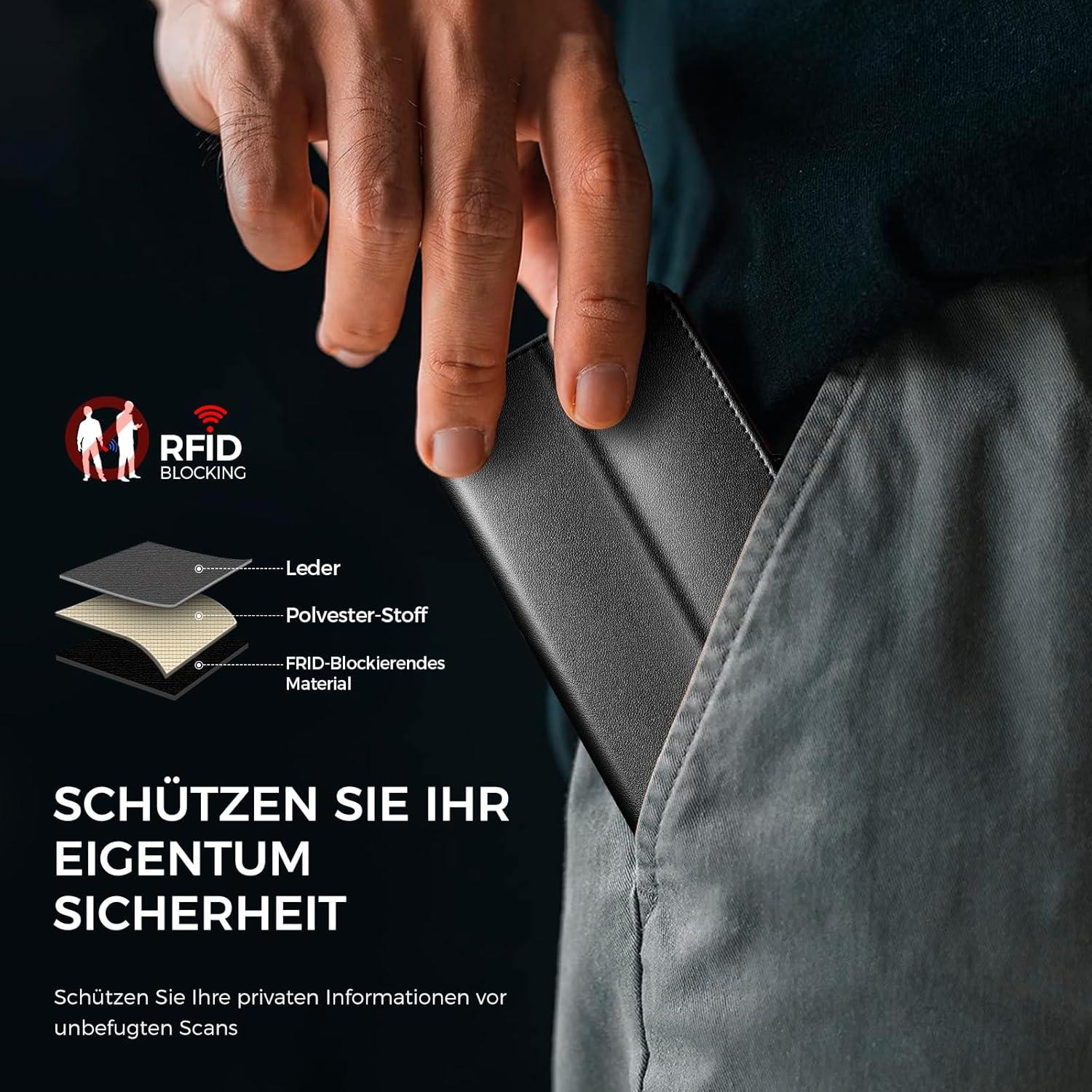Handyhülle Schwarz iPhone 12 Pro Hülle Schutzhülle RFID Blocker