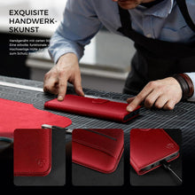 Samsung Galaxy S24 Ultra Hülle Wallet Leder Flip Case Rot