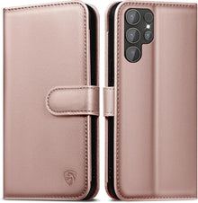 Samsung Galaxy S24 Ultra Hülle Leder Flip Case Roségold