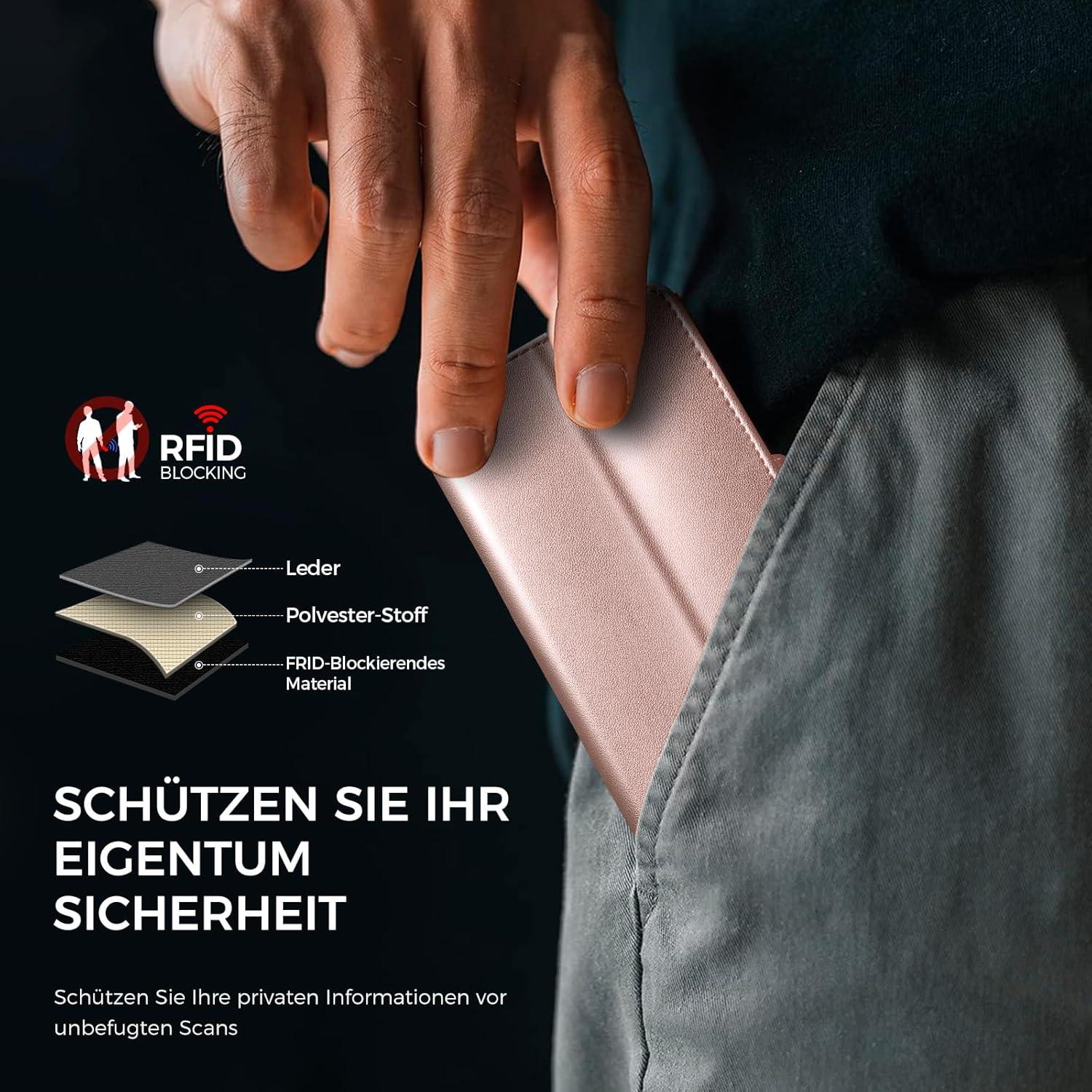 Samsung Galaxy S24 Ultra Hülle Wallet Premium Leder Flip Case Roségold