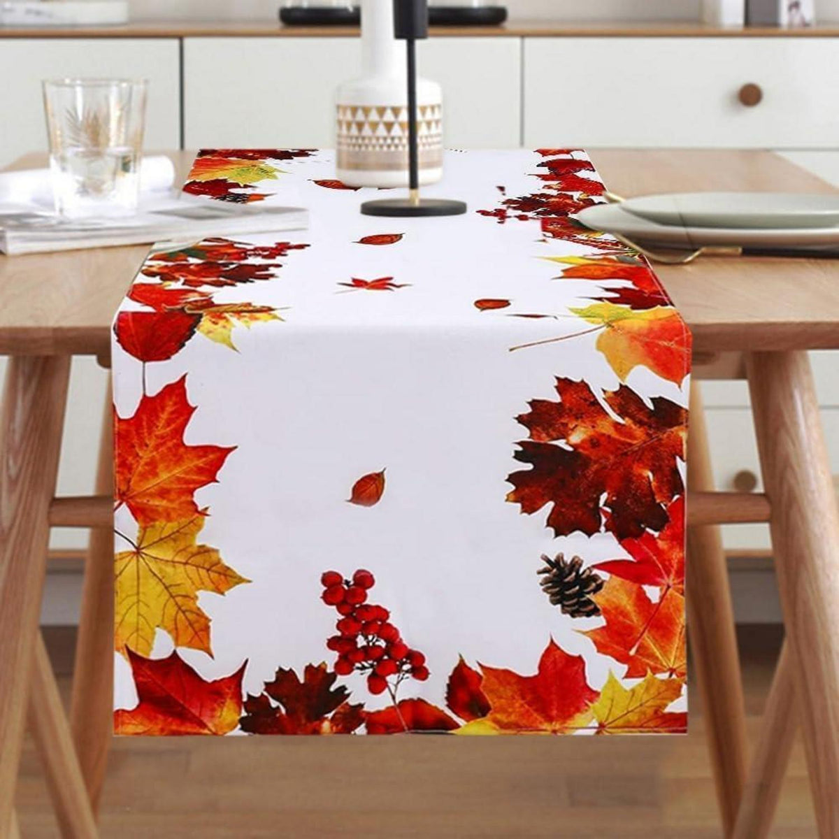 Herbst Tischläufer Ahornblatt 180x40 cm