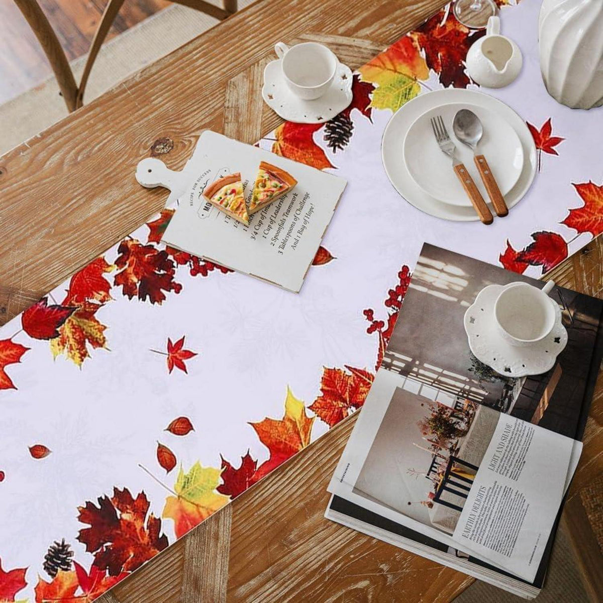 Herbst Tischläufer Ahornblatt 180x40 cm