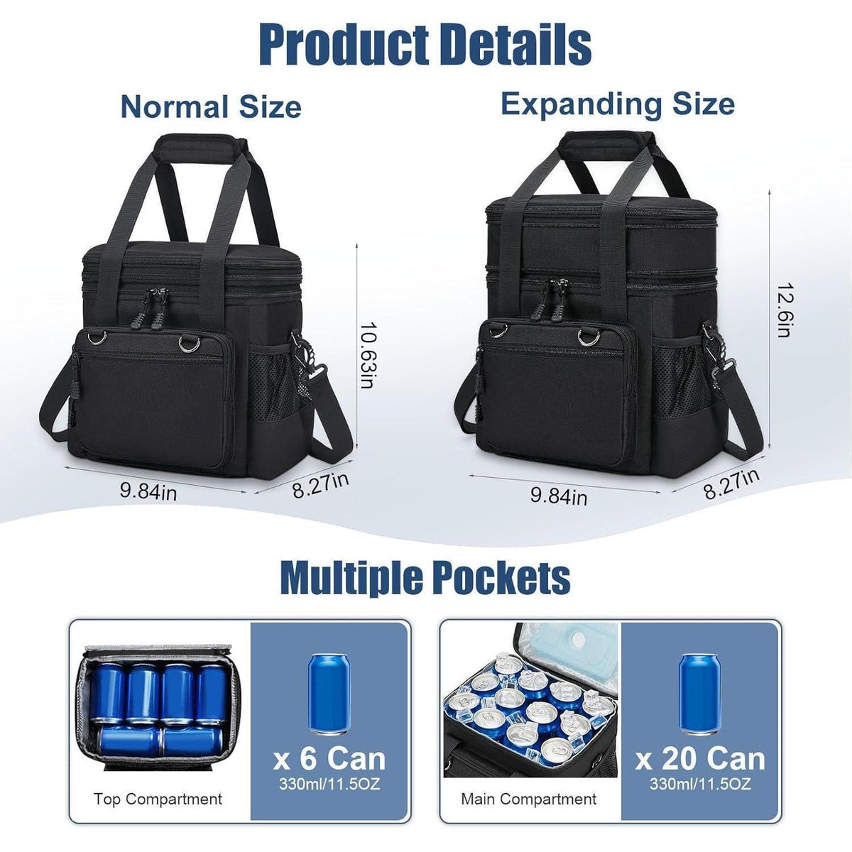 Taktische Lunchtasche isoliert, 15L, wasserdicht & langlebig