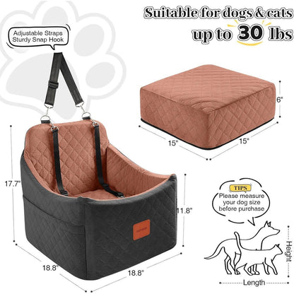 Hunde Autositz mit Tasche & Leine – Bequem & Sicher