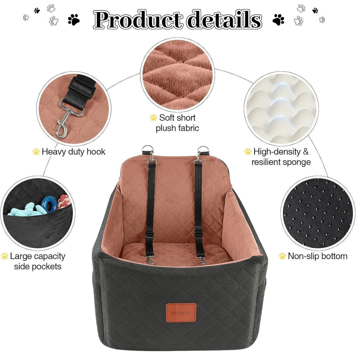 Hunde Autositz mit Tasche & Leine – Bequem & Sicher