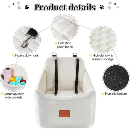 Hunde Autositz weiß mittel – Waschbar & Sicher