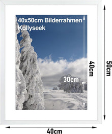 3er Set Bilderrahmen 40x50cm MDF Acrylglas Weiß Holz