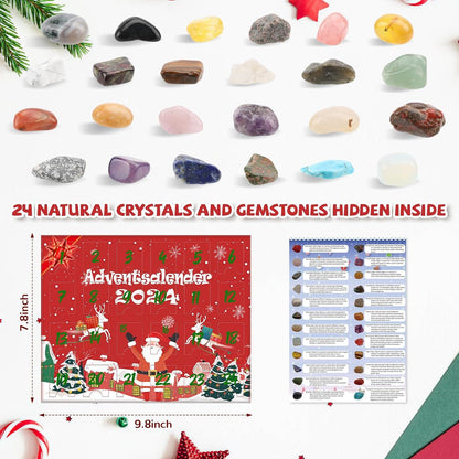 Brezoy Kinder Adventskalender 2024 mit Edelsteinen DIY