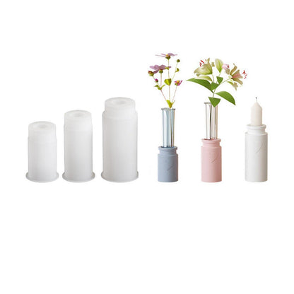 3x Mini Vase Silikonform für Kerzen & Epoxidharz