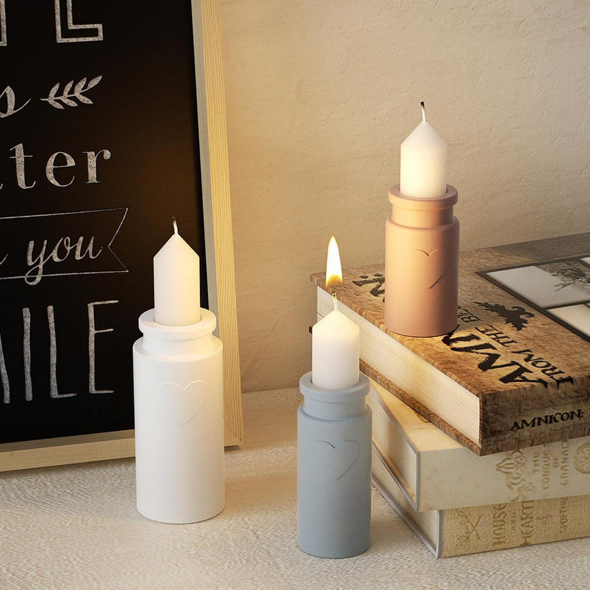 3x Mini Vase Silikonform für Kerzen & Epoxidharz