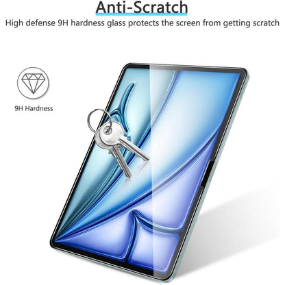 OMOTON iPad Air 11 Zoll M2 Schutzfolie Glas 2 Stück 9H