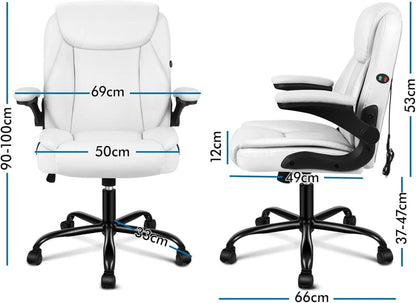 Ergonomischer Massage Bürostuhl mit Klappbarer Armlehne und