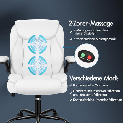 Ergonomischer Massage Bürostuhl Mid Back Klappbare Armlehne 150kg
