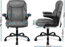 ALFORDSON Ergonomischer Massage Bürostuhl Mid Back Grau