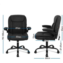 Ergonomischer Massage-Bürostuhl Leinen 150kg Belastbarkeit