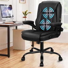 ALFORDSON Ergonomischer Massage Bürostuhl Schwarz PU-Leder