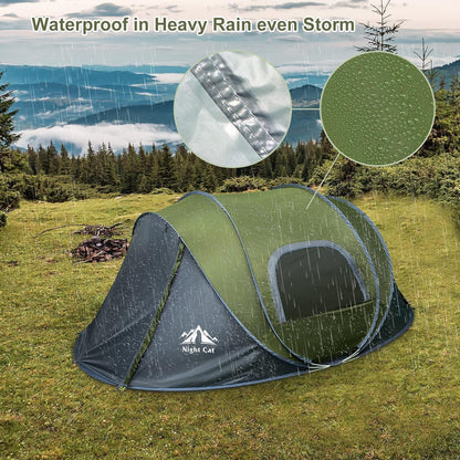 Night Cat Pop Up Zelt 2-4 Personen Wasserdicht atmungsaktiv