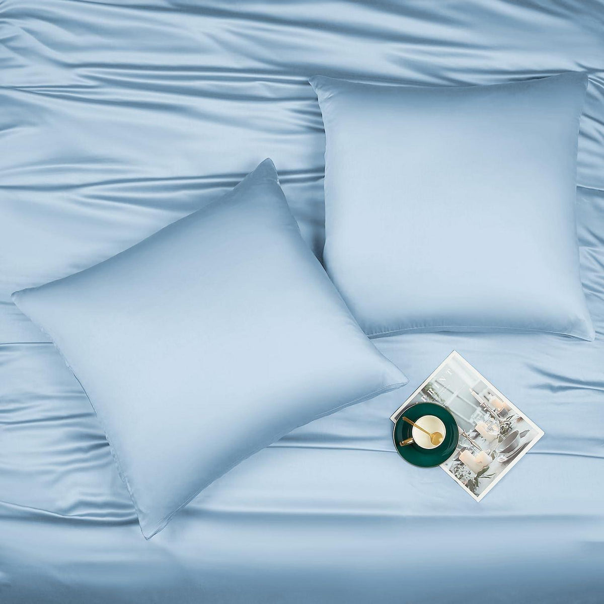 Bambus Bettwäsche 220x240 cm – Kühlend & Atmungsaktiv, Himmelblau