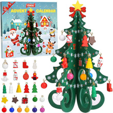 LEMESO Mini Weihnachtsbaum aus Holz - 3D Adventskalender