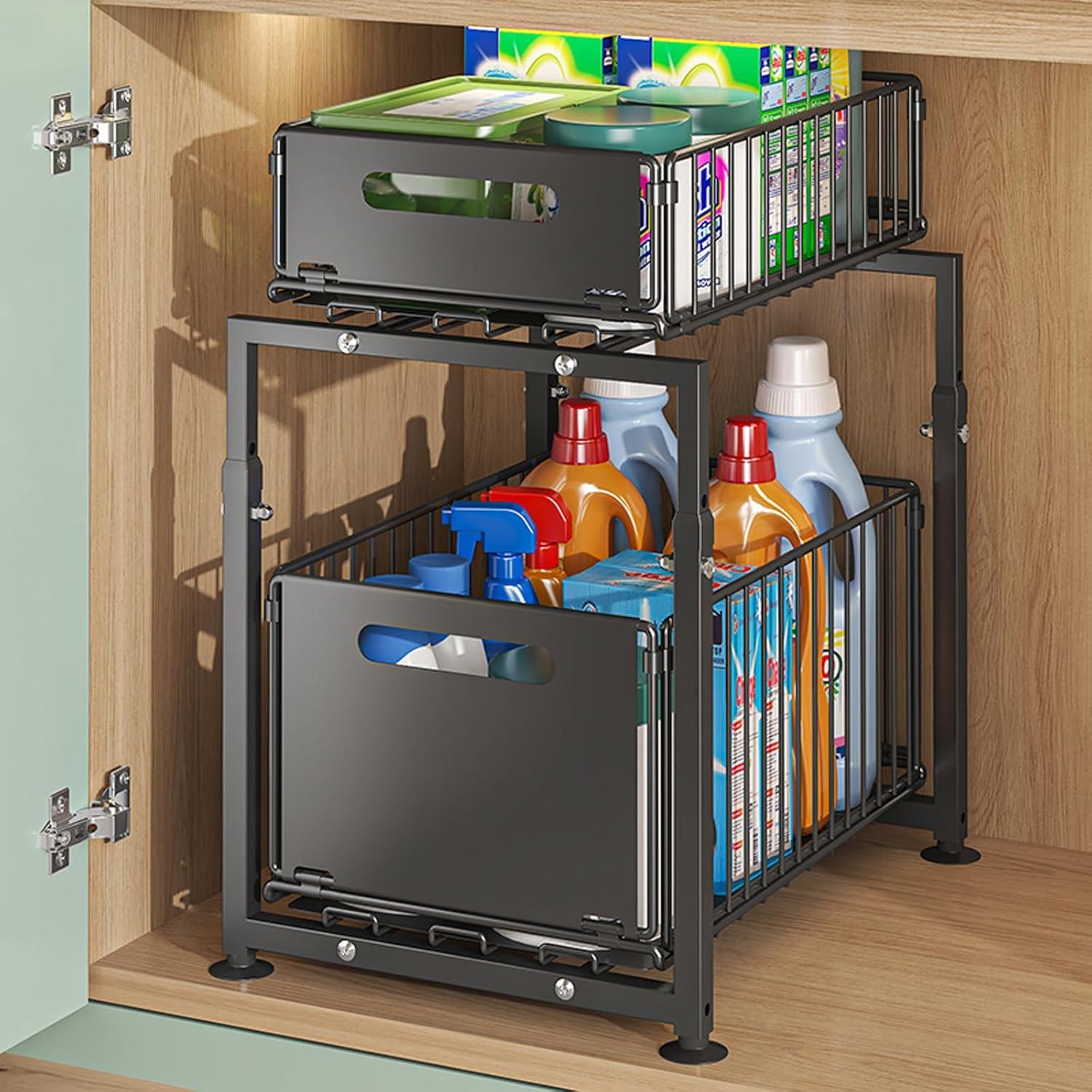 Küchenunterbautenschrank Organizer 2 Etagen Metall Badezimmer Organizer