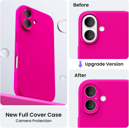 ORNARTO iPhone 16 Hülle Schutzhülle mit Kameraschutz Flüssiges Silikon 6.1 Zoll