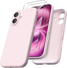iPhone 16 Hülle Kameraschutz 2 Schutzfolien Silikon Rosa