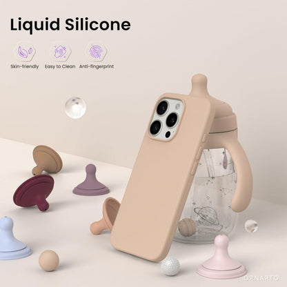 iPhone 16 Pro Hülle Silikon flüssig Stoßfest Kratzfest